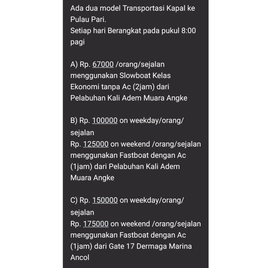 Pari Solata Seaview Homestay Syariah Kepulauan Seribu Zewnętrze zdjęcie